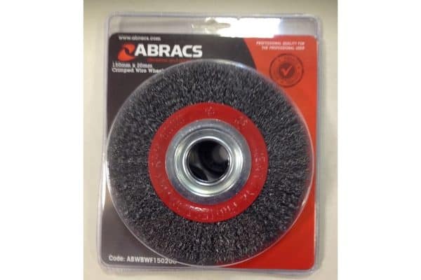 Bench crimped wire wheel